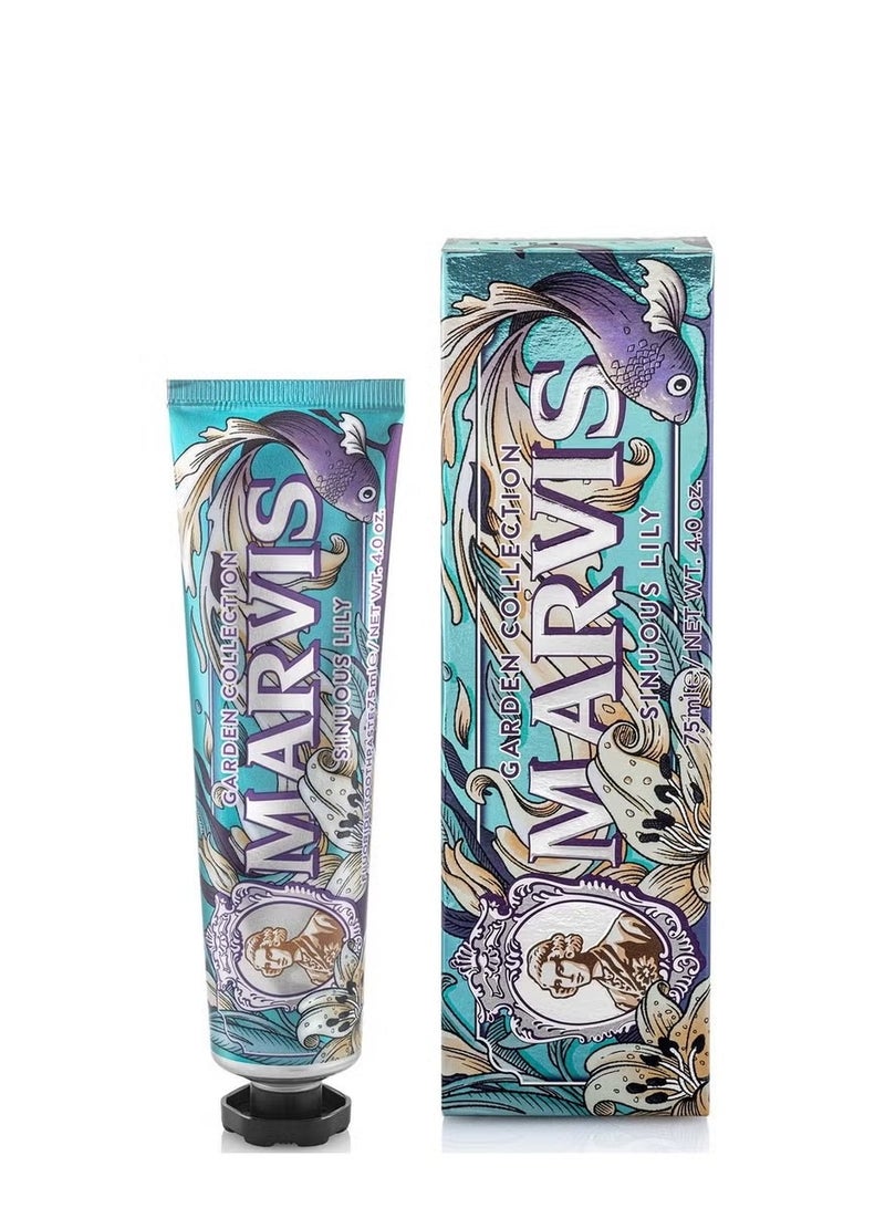 Garden Collection Sinuous Lily Toothpaste 75ml Sensational Flavored Limited Edition Toothpaste for a Long Lasting Freshness